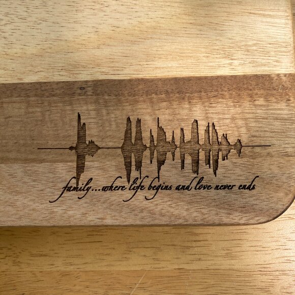 Family...Where Life Begins And Love Never Ends Soundwave Cutting Board - Picture 2 of 6